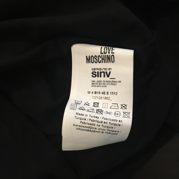 NWT love Moschino black T-shirt size US 4 - Picture 8 of 8